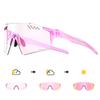 SCVCN Photochromic Cycling Glasss Rimless Outdoor Sports Running Drving Sunglasses for Men Goggles Mtb Bicycle Eyewear 1 Lens