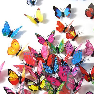 Yousheng Schmetterling Wandaufkleber 3D Schmetterling Kühlschrankmagnete Wasserdichte Abnehmbare Schmetterlingsaufkleber für Spind Zuhause Büro Whiteboard Wanddeko