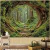 Forest Tapestry Green Nature Tree Wall Tapestry for Bedroom Aesthetic Jungle ...
