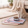 Anti-fouling Pet Placemat Non-slip Dog Food Bowl Mat Space Saving Pet Bowl Pad  Floor Protector