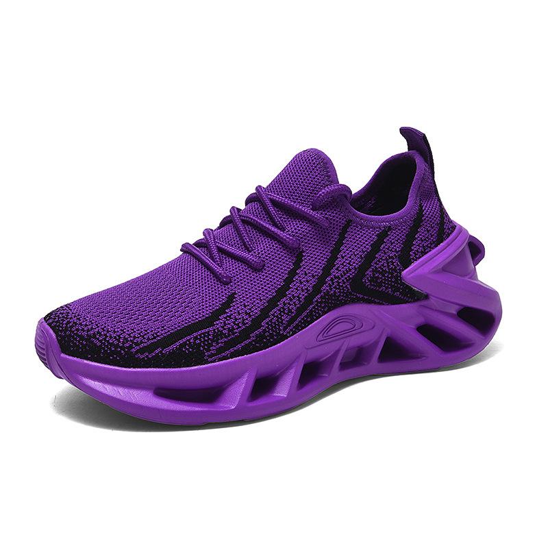 Tide Brand Flying Woven Platform Running Shoes Couple Hollow Lazy Coconut Solid Color Mesh Shoes Men