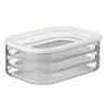 Three-Layer Transparent Food Storage Box for Cooked Meat and Bacon with Lid