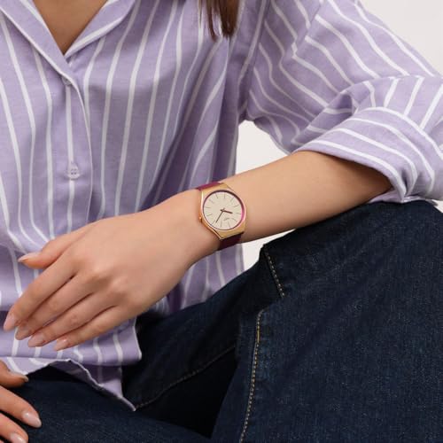 Swatch SKIN IRONY ALPINE BERRY Armbanduhr (SYXG131), Unisex, Rot