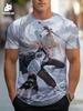 Men's Retro 3D Graphic Print T-Shirt - Perfect for Daily Wear and Vacation
