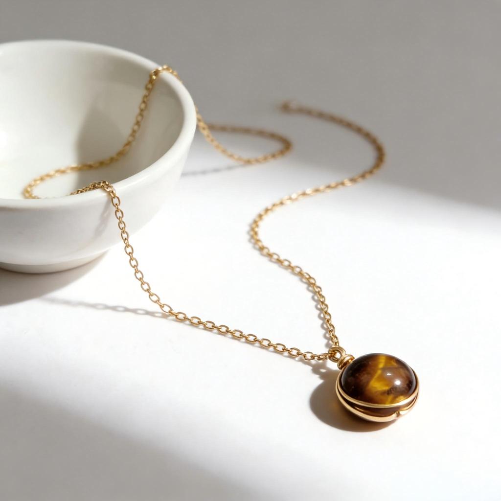 Nature Stone Crystal Healing Necklace for Women Stainless Steel Spiritual Stones, Emotional Balance Minimalist Jewelry