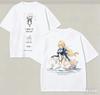 2026 White Loose Streetwear Unisex Casual T-Shirt, Double-Sided Violet Evergarden Graphic Tee For Fans T-shirt