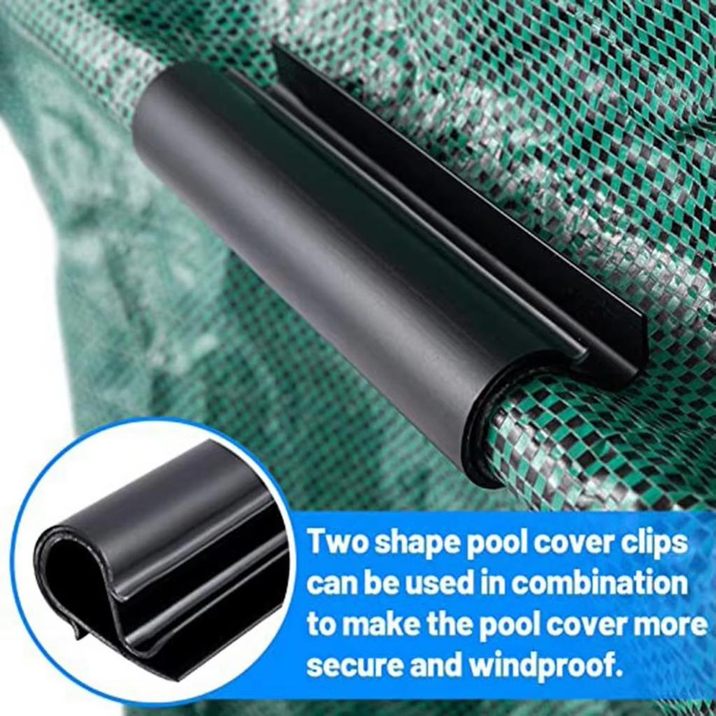 Clips para Cubierta de Piscina ABS Clips de Invierno para Cubierta de Piscina para Exterior Tamaño Moderado Amplia Aplicación Versátil a Prueba de Viento Acabado Liso