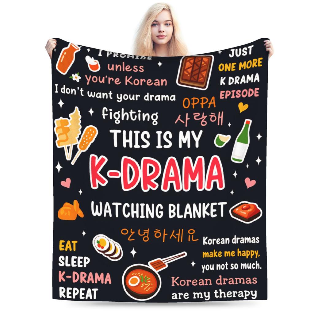 K-Drama K Pop Korean Blanket Quality Super Warm Throw Blanket Winter Child Home Decor Funny Bedspread