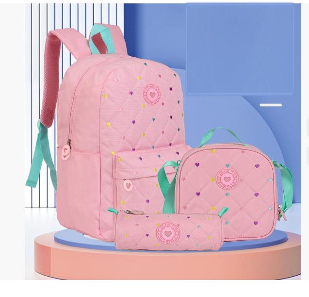 Mochilas para Niñas 3 Piezas Mochila para Niñas con Bolsa para el Almuerzo y Estuche para Lápices para Niñas Primaria Secundaria Preparatoria Universidad Mochilas Escolares