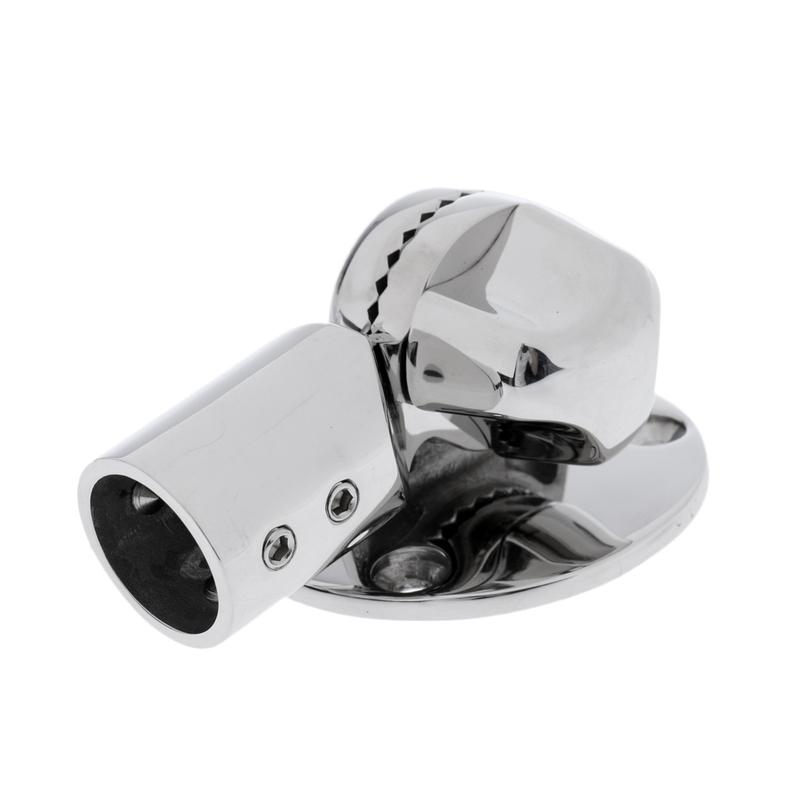 Marine Grade Stainless Steel VHF Aerial Antenna Ratchet Base Mount for Boat