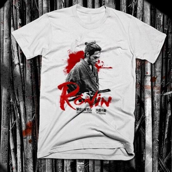 Samurai T-Shirt Japanese Warrior Bushido Code Kanji Shogun Katana Sword tee II S