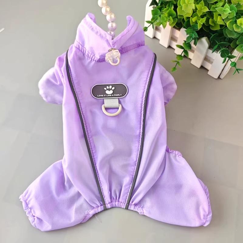 

Small Dog Raincoat Spring Summer Pet Waterproof Clothing Jumpsuit Yorkie Pomeranian Poodle Bichon Schnauzer Dog Clothes Apparel S