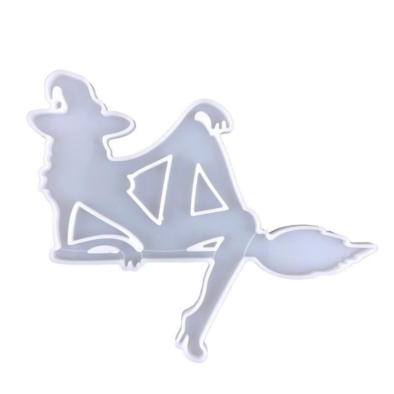 Diy Crystal Epoxy Mold Wall Decor Pendant Jewelry Mold Hanging Pendant Decoration Witch Moon Mirror Silicone Mold