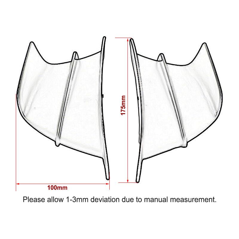 New Motorcycle Winglet Aerodynamic Side Wing Fin Spoiler For Yamaha YZF R1 R6 R25 For Kawasaki For Ninja H2 H2R For BMW S1000RR