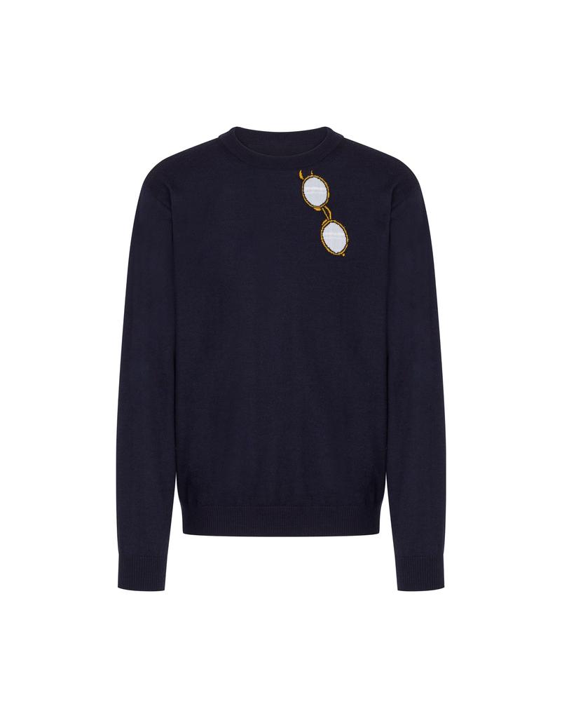 MOSCHINO Glasses Merino Wool Knitwear