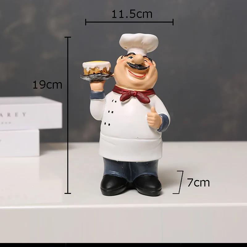 Bearded Chefs Creative Figures Statue Desk Decoration Professional Chef Character Resin Sculpture Ornaments Modern Home Decor