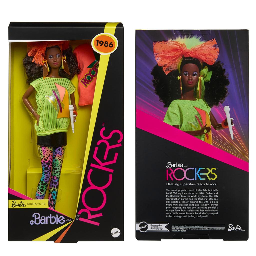 Barbie Signature Barbie The Rockers DeeDee 40th Anniversary Reproduction Doll Collector Articulated Yellow JJY11 & Doll, Body,