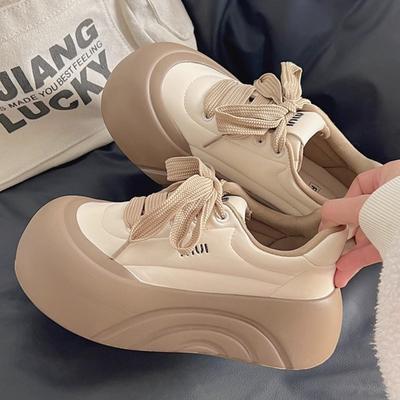 Fashion Zapatillas De Mujer 2025 Trendy Big Toe Platform Sneakers Women's Chunky White Shoes Casual Chic Everyday Slip-On Elevator Shoes