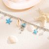 Ocean-Inspired Anklet Jellyfish Turtle Shell Anklet Alloy Waterproof Starfish Charms Adjustable Length Elegant Beach Accessory