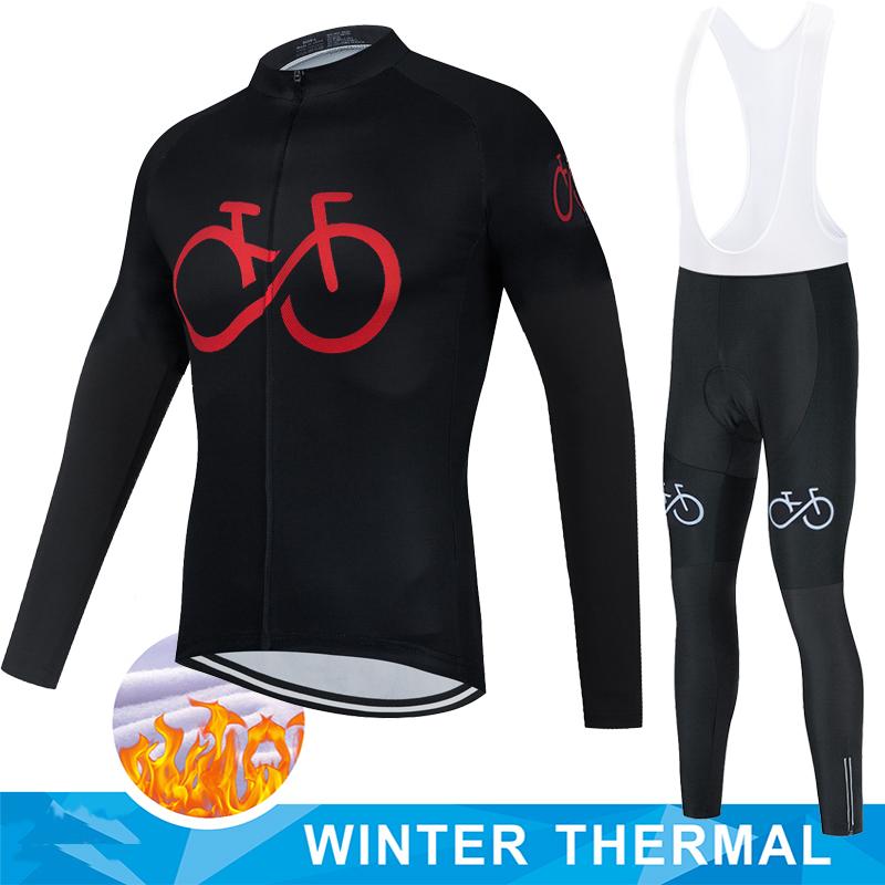 Winter Thermal Fleece Cycling Jersey Bike Men Triathlon Termal Clothing Sets Bicycles Cycle Mtb Man Long Sleeve Clothes 2026 Bib
