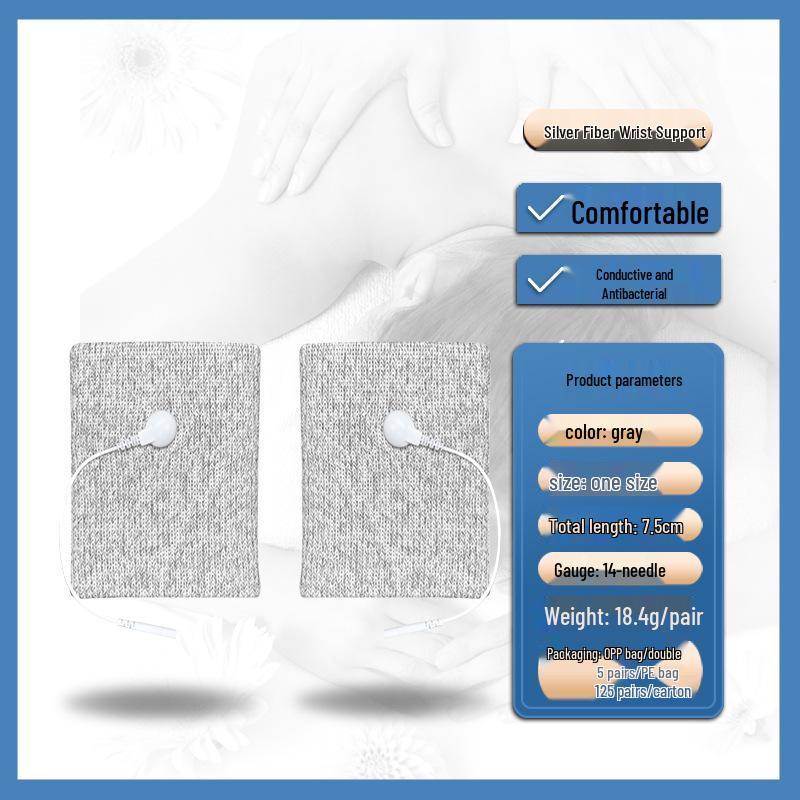 Luvas de massagem condutivas de terapia de fibra de prata para eletroterapia