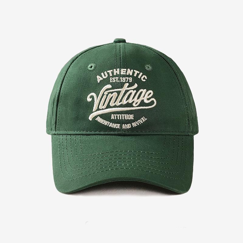 Retro English Embroidery Baseball Cap, Casual Streetwear Style, Unisex