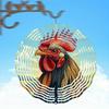 Rooster Metal Wind Chime - 2D Farmhouse Design for Garden, Patio & Balcony | Relaxing Wind-Activated Sounds | No Electricity Needed – Outdoor Decor