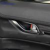 For Mazda CX-5 CX5 KF 2017-2019 2020 2021 2022 2023 2024 Real Soft Carbon Fiber Sticker LHD RHD Car Door Inner Handle Frame Trim