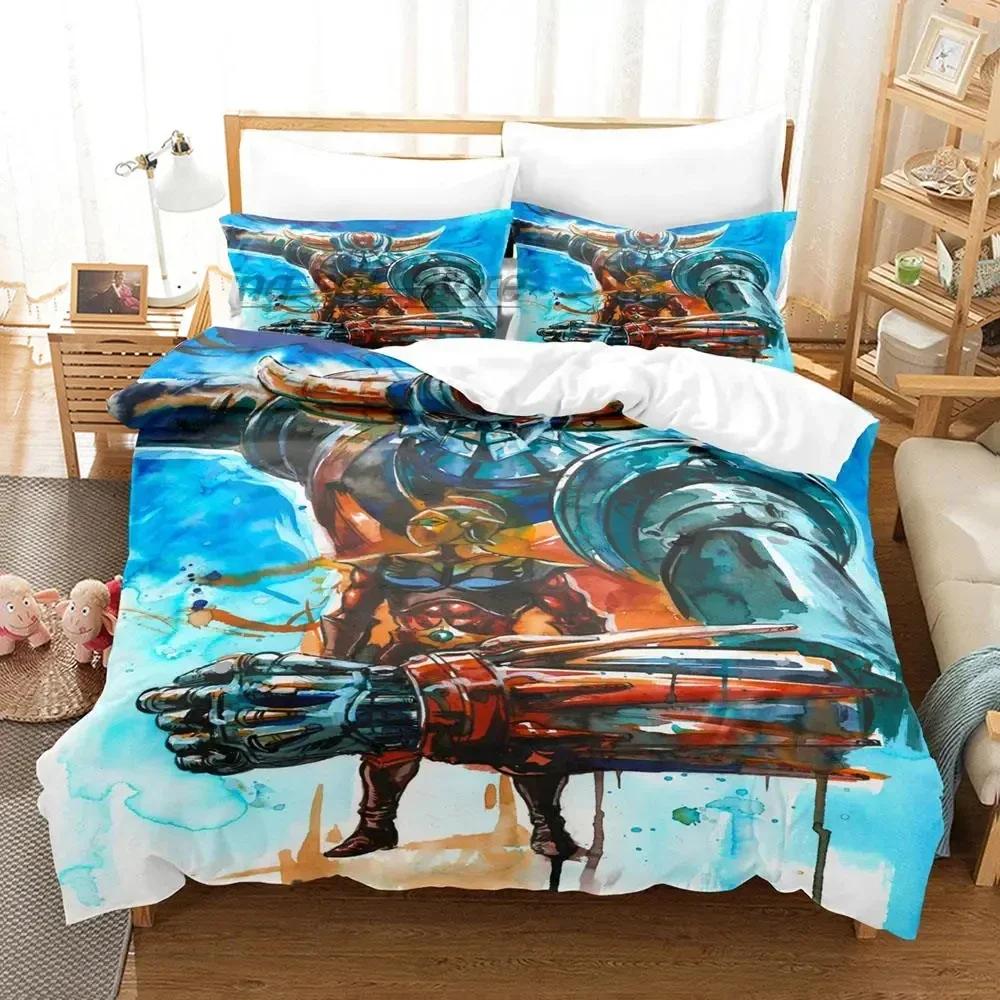 Anime Fashion Mechanical Goldorak Boys Bedroom Bedding Single Twin Full Queen King Size Aldult Duvetcover Anime Bed Sheet Set