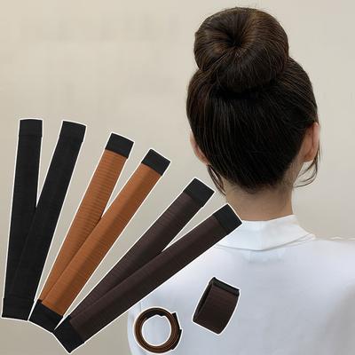 Haarschmuck für Damen und Mädchen, süßes französisches Haarband, Ball, Twist, magisches DIY-Werkzeug, Duttmacher, synthetische Donuts, Knospen, Stirnband