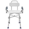 Swivel Shower Chair with Arms and Back, 227 kg Load Heavy Duty Bench Seat for Inside Shower Stall and Bathtub, Height Adjustable Bathroom Bath Tub