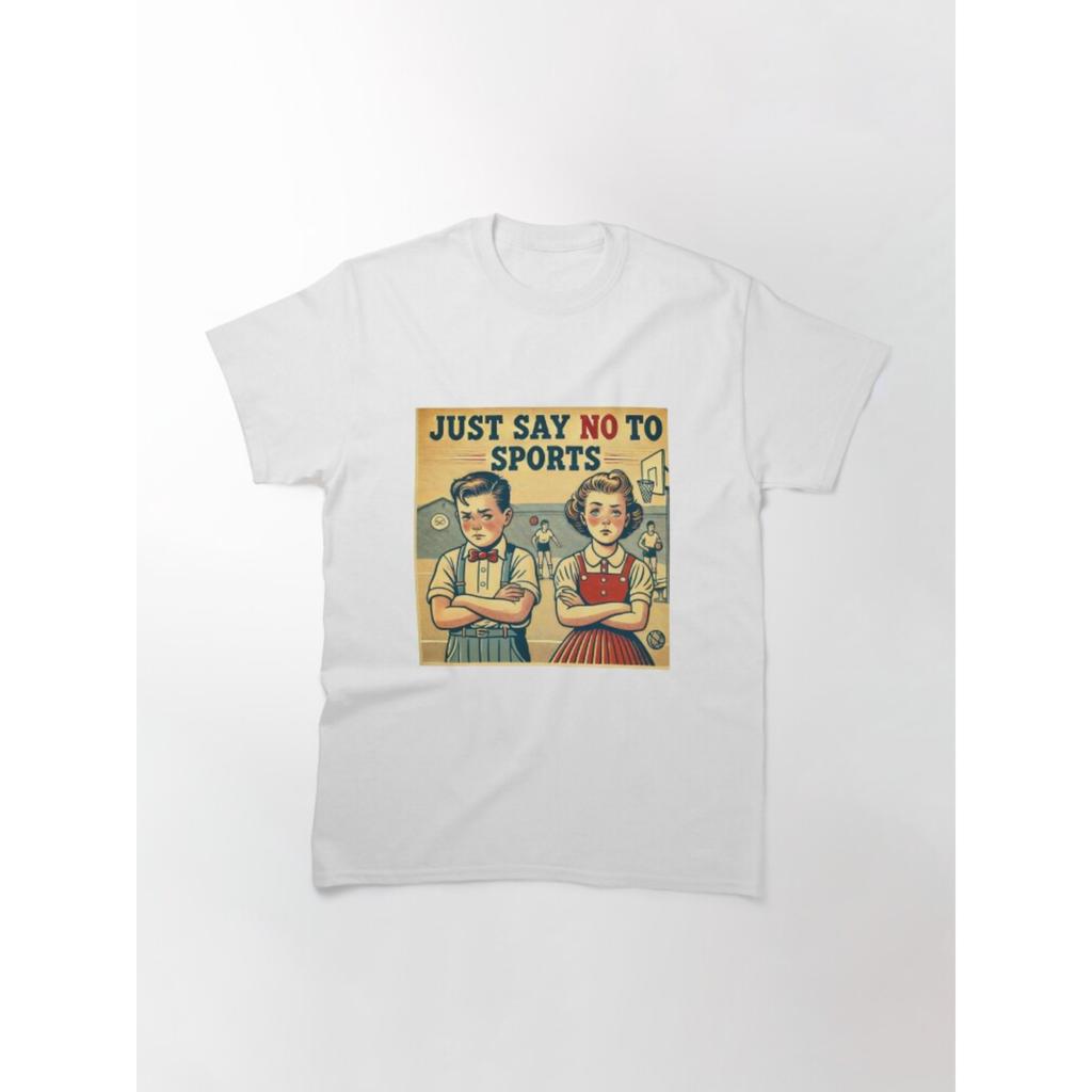 Just Say No To Sports Printed Comics Clothing Mens Loose ONeck TShirt Summer Fashion Casual Oversized Cotton TShirt Couple