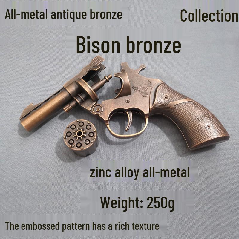 Nostalgic Metal Cap Gun Alloy Revolver Toy for Kids