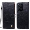 Vintage Crazy Horse Texture PU Leather Flip Wallet Phone Case for Vivo Y35 Card Holder Kickstand Shockproof Protective Cover