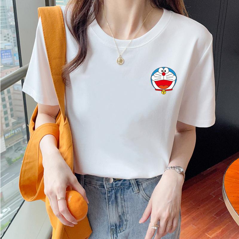 VEZFAA Damenmode Casual Sommer Frühling Kurzarm O-Ausschnitt Blusen & Hemden