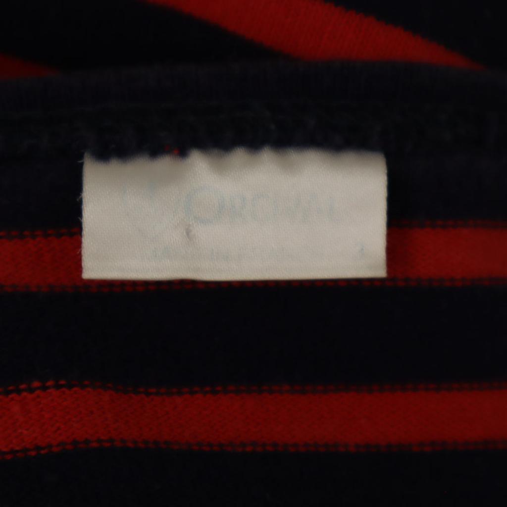 ORCIVAL Made in France Border Pattern Long sleeve Basque shirt 3 Red Women Used
