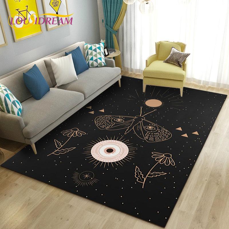 

Ковер Ouija Tarot Witchcraft в готическом стиле, ковер для гостиной, спальни, диван, коврик для украшения, детские игры, нескользящий напольный коврик 40x60cm