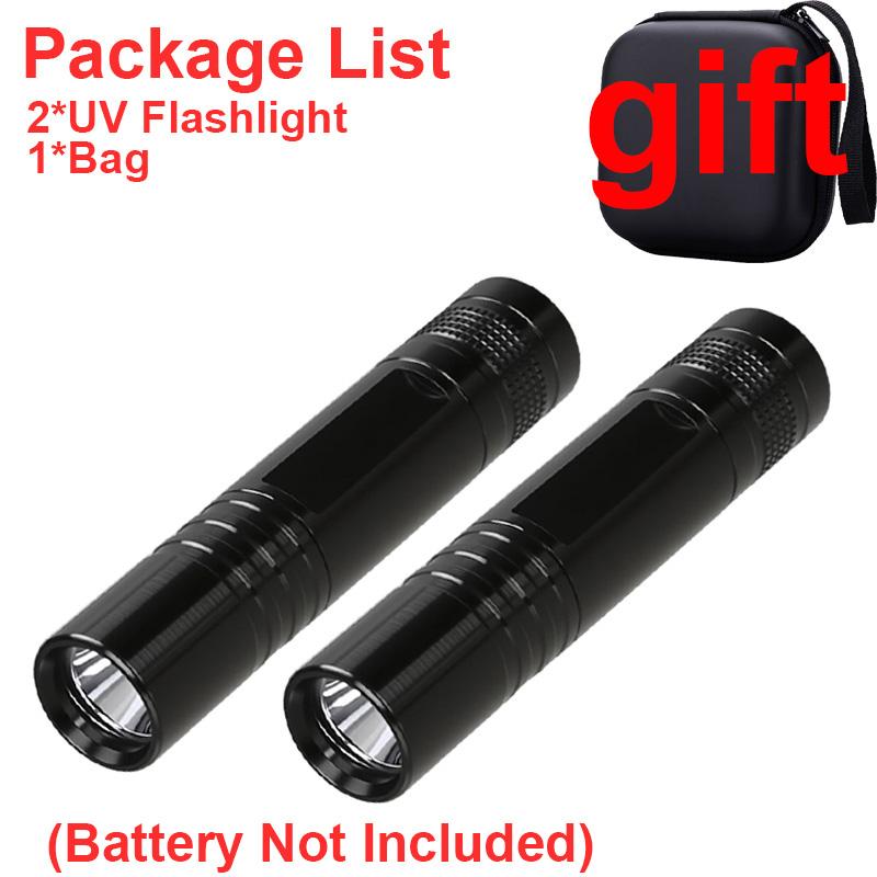 UV Flashlight 395nm,Ultraviolet Black Light Torch,Pet Urine Detector & Scorpion Finder,Portable UV Lamp for AAA Battery,UV Light