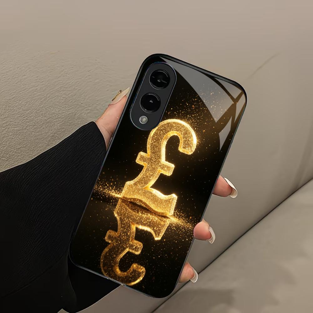 Premium Gold Pound Sign phone case glass s25 ultra case s26 ultra case for Samsung Galaxy S26 S25 S24 S23 S22 FE Ultra Plus
