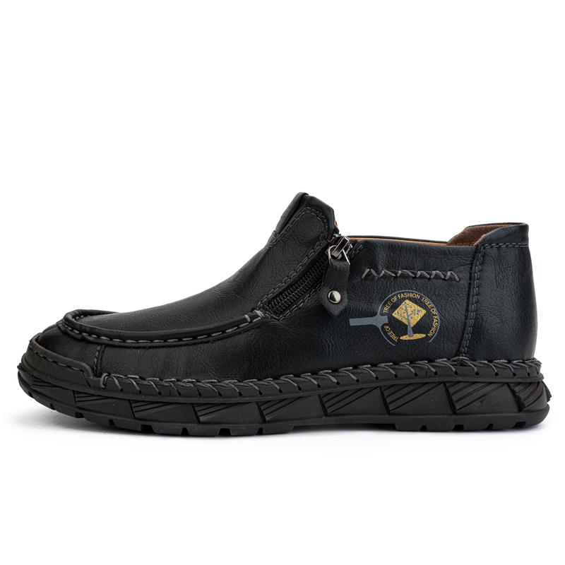 Golden Sapling Men's Casual Shoes Retro Genuine Leather Men Loafers Classics Moccasins Fashion Platform Flats Leisure Work Shoe