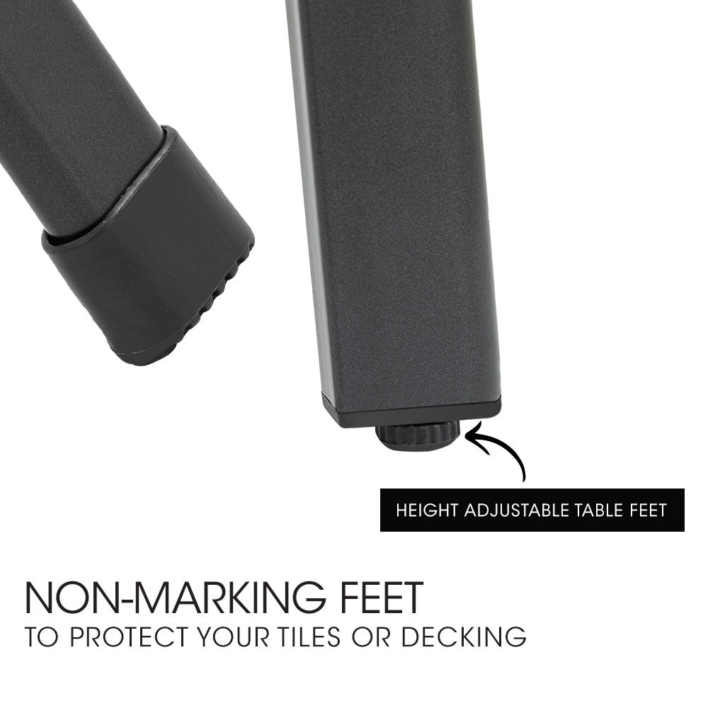 Outdoor Dining Sets Fortia 7Pc Outdoor Dining Furniture Setting Table And Chairs Outside With E Coating