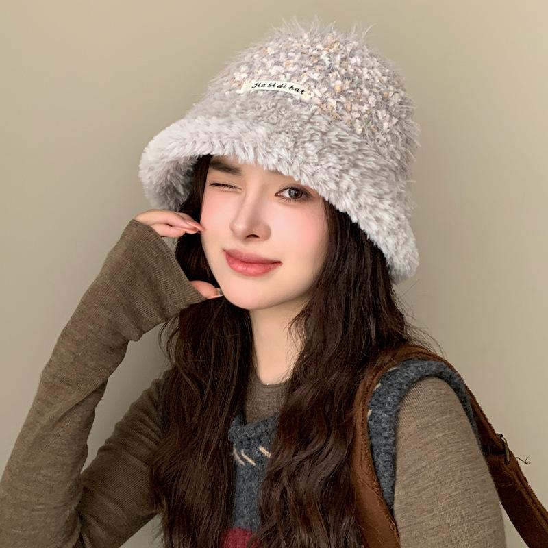 

Панама женская осенне-зимняя утолщенная милая дофаминовая расцветка повседневная маленькая панама-ведро универсальная One size