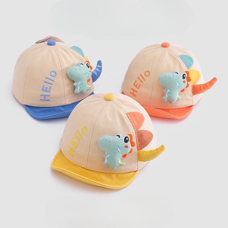 New Small Dinosaur Short Brimmed Baseball Cap for Men and Women's Personalized Fashionable Baseball Cap Baby Hat