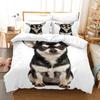 Roztomilý pes Luxusní ložní souprava 3D tisk Pro dospělé Dítě Twin Single Queen King Full Size Ložnice Zvíře Kreslený Set povlaku na přikrývku