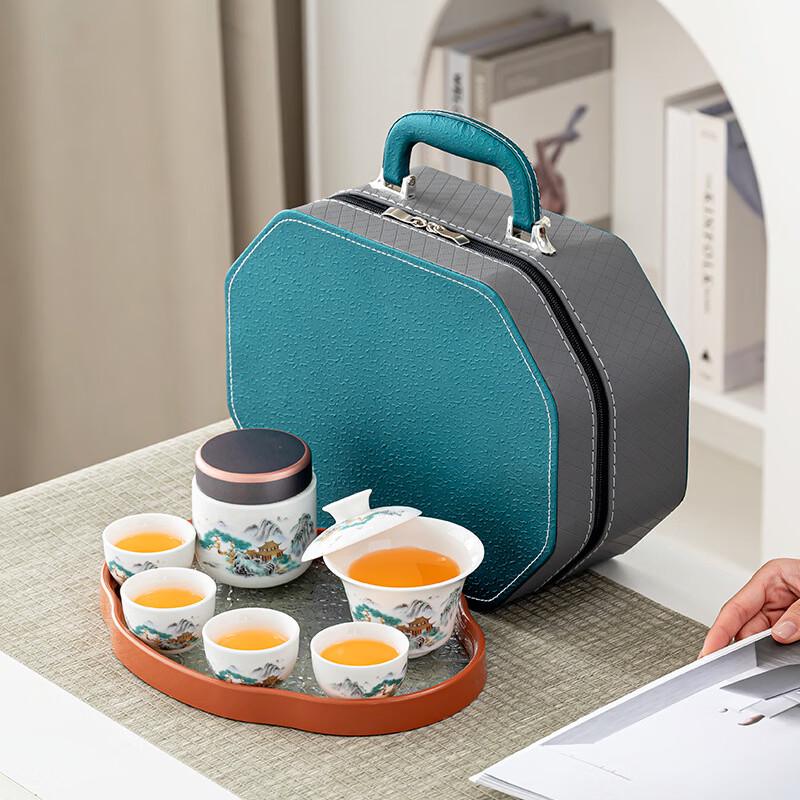 Chinese Retro White Porcelain Tea Set