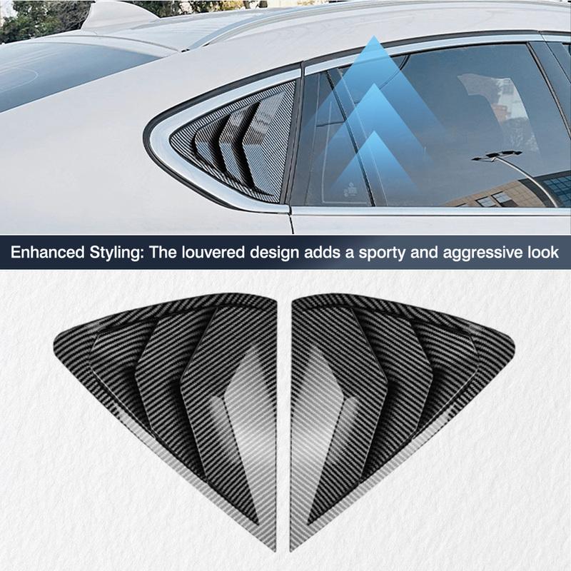 Per BMW X6 F16 2015- Spoiler Battitacco Finestrino Posteriore Laterale Copertura Otturatore Lunotto Prese d'Aria ABS Nero Lucido/Fibra di Carbonio