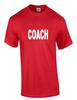 Tränare Träning Övning Kampsport Baseboll Fotboll Röd Vit Bomulls T-shirt