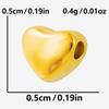 6/12pcs Big/Small Hole Star Heart Pea Real Gold Plated PVD No Fade Stainless Steel Beads For Jewelry Making Supplies Spacer Bead