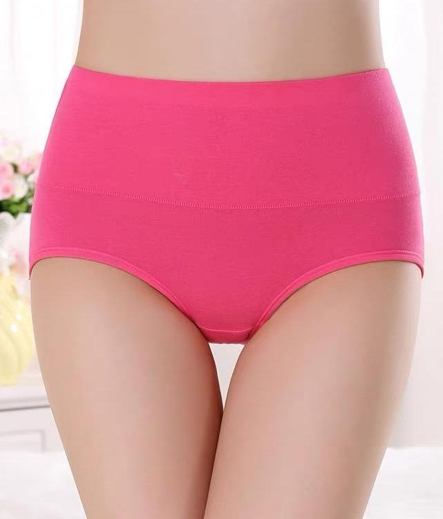 Novas Calcinhas Triângulo de Algodão de Cintura Alta para Mulheres - Sem Costura, Respiráveis, Antibacterianas, Tamanho Grande, com Controle Abdominal e Levanta Bumbum.