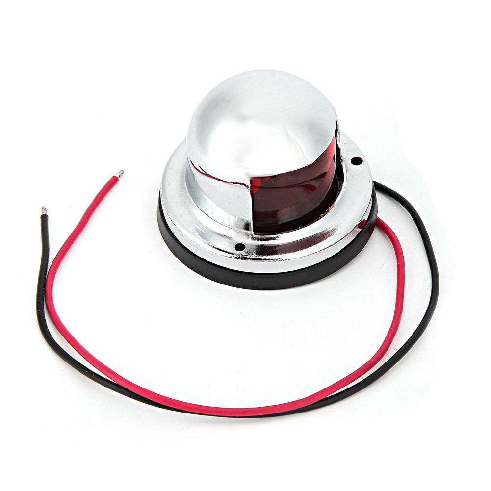 

12V Stainless Steel LED Navigation Red Light Marine Boat Yacht Sailing Signal Lamp